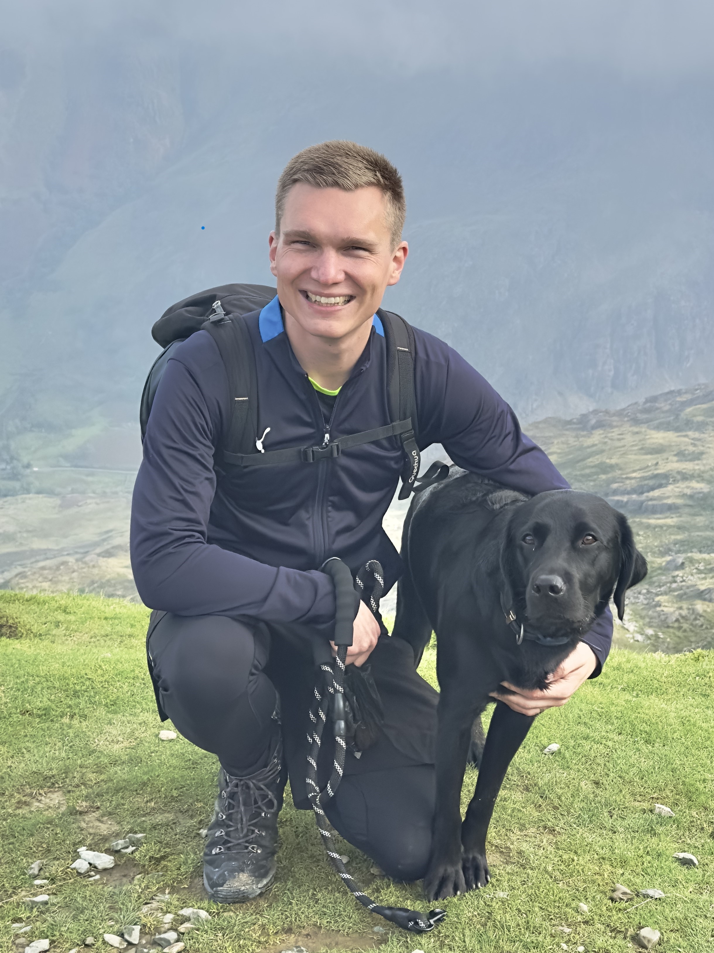 Hiking up Snowdon with Sammie.